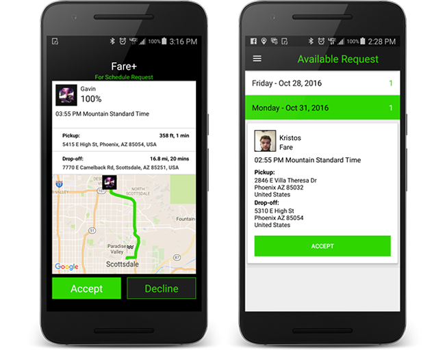 Fare schedule requests