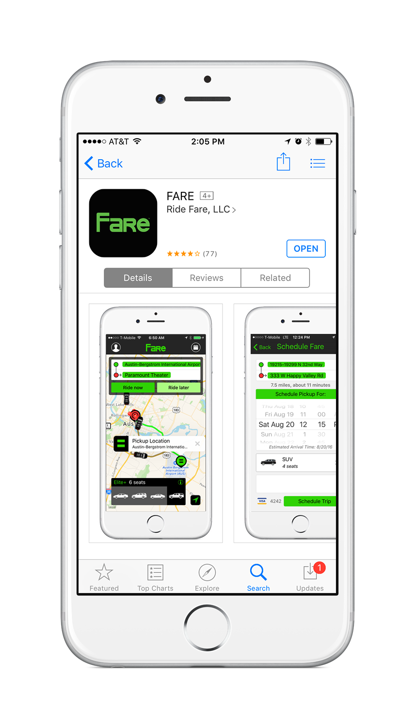 Fare app in the App Store