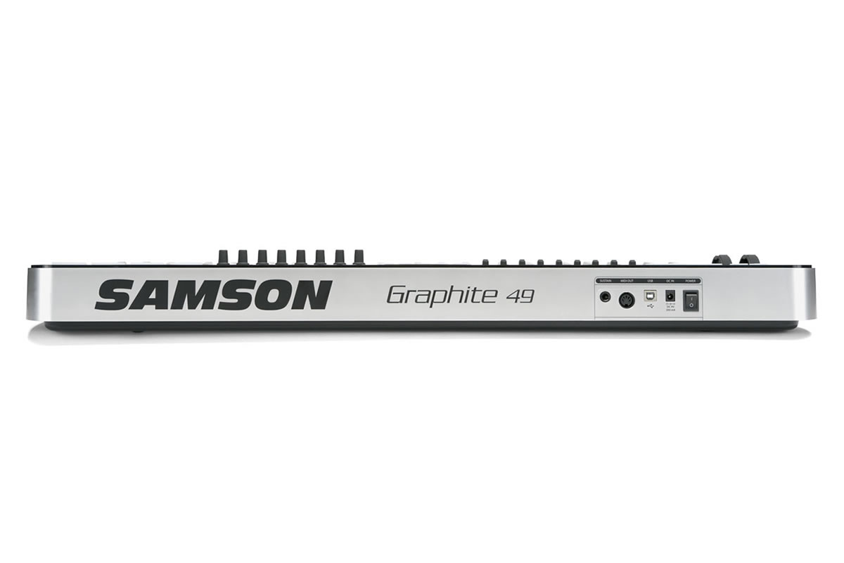 Samson Graphite 49 semi-weighted key MIDI Controller - back view
