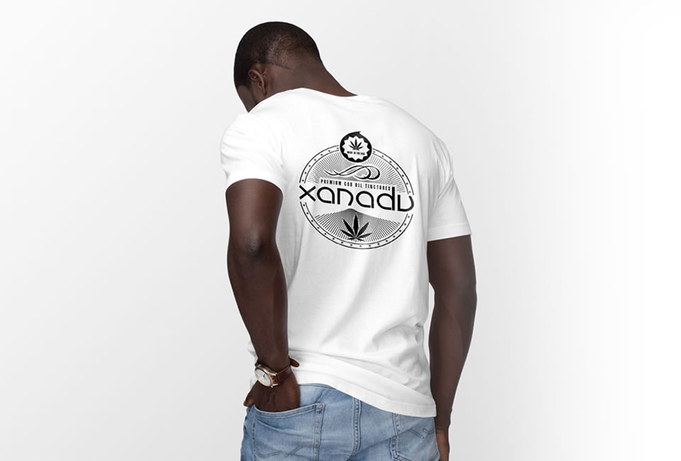 Xanadu premium CBD oils T-shirt - back