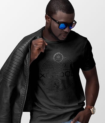 Xanadu Short-Sleeve Crew Neck T-Shirt - front, black