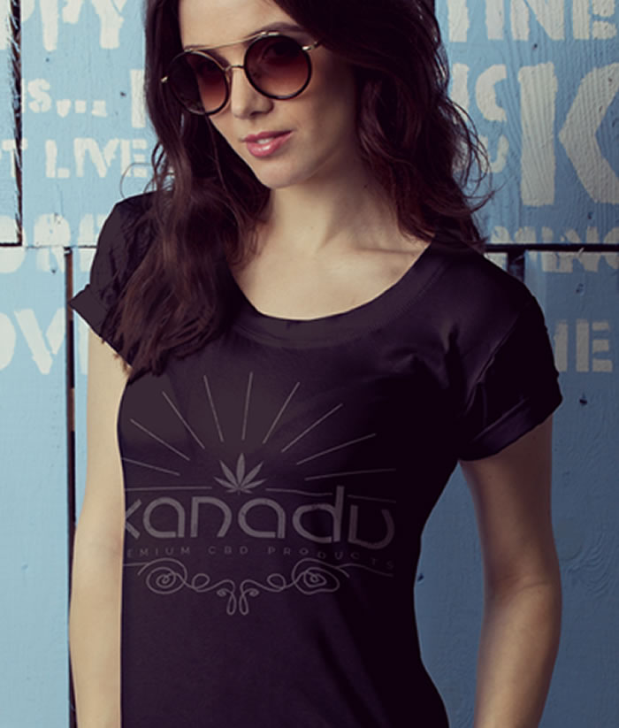 Xanadu Baby Rib Short-Sleeve Scoop Neck T-Shirt - front, black