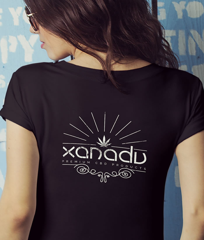 Xanadu Baby Rib Short-Sleeve Scoop Neck T-Shirt - back, black