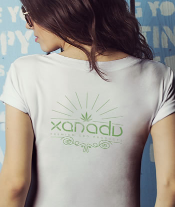 Xanadu Baby Rib Short-Sleeve Scoop Neck T-Shirt - back, white