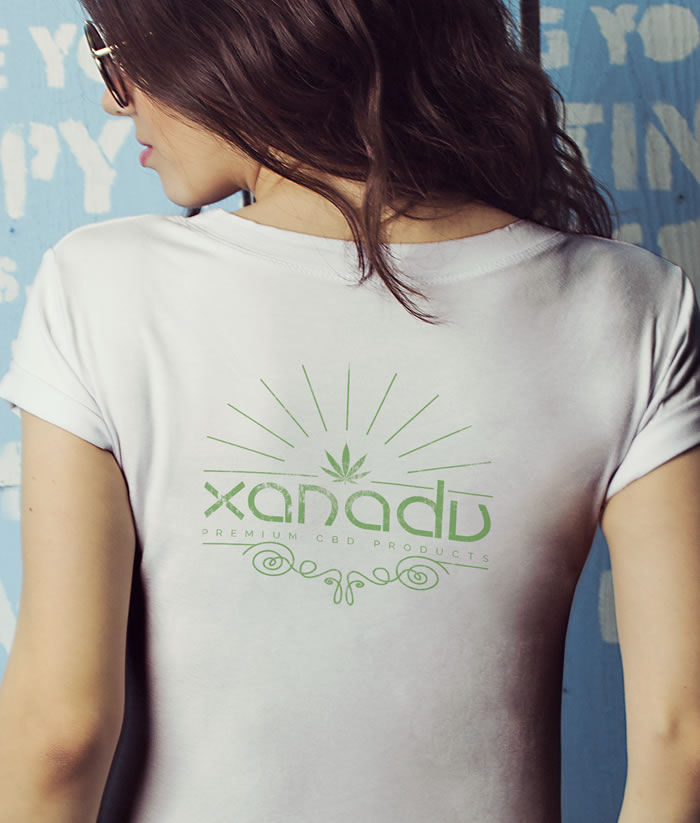 Xanadu Baby Rib Short-Sleeve Scoop Neck T-Shirt - back, white